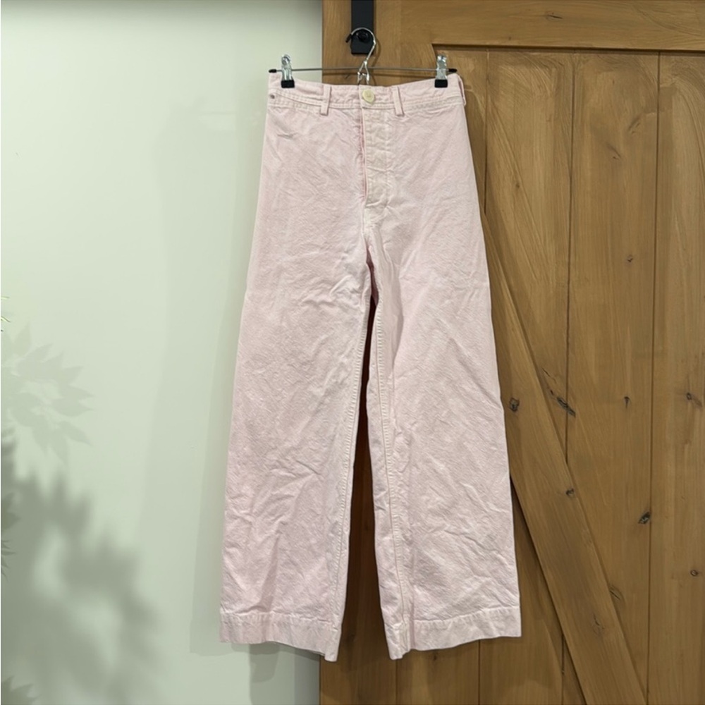 Jesse Kamm Women's Pink Wide-Leg Sailor Pants Size 6